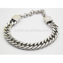 Lobster clasp 25cm silver chain link men's cool bracelets